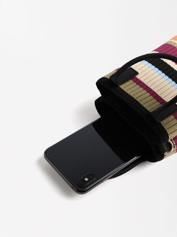 Knitted mobile phone bag
