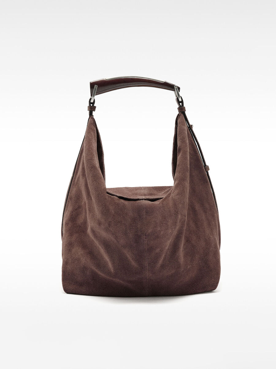 Bolso de hombro en piel serraje