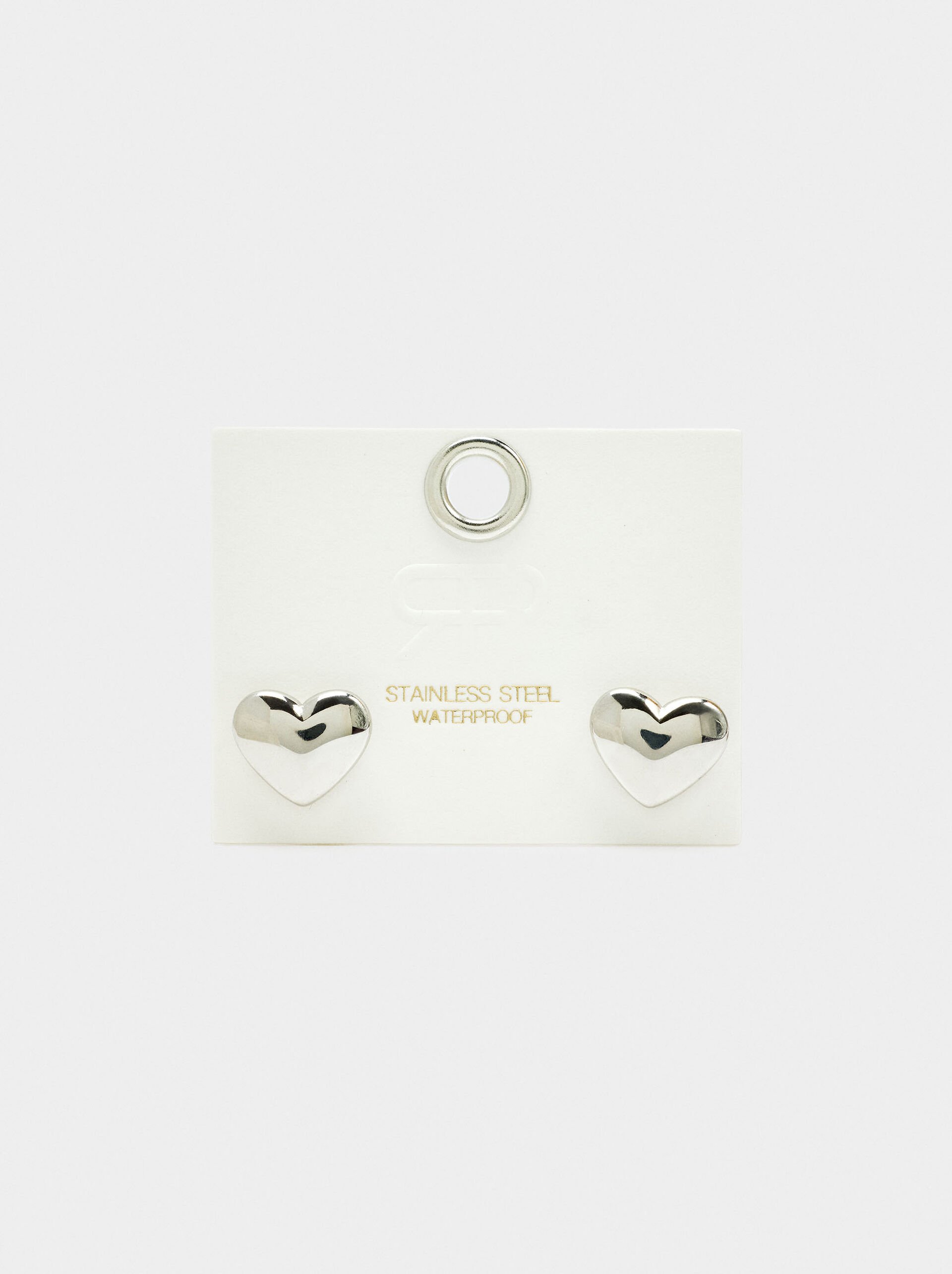 Heart earrings - stainless steel image number 2.0