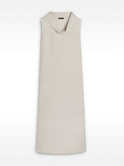 Midi dress with 100% linen