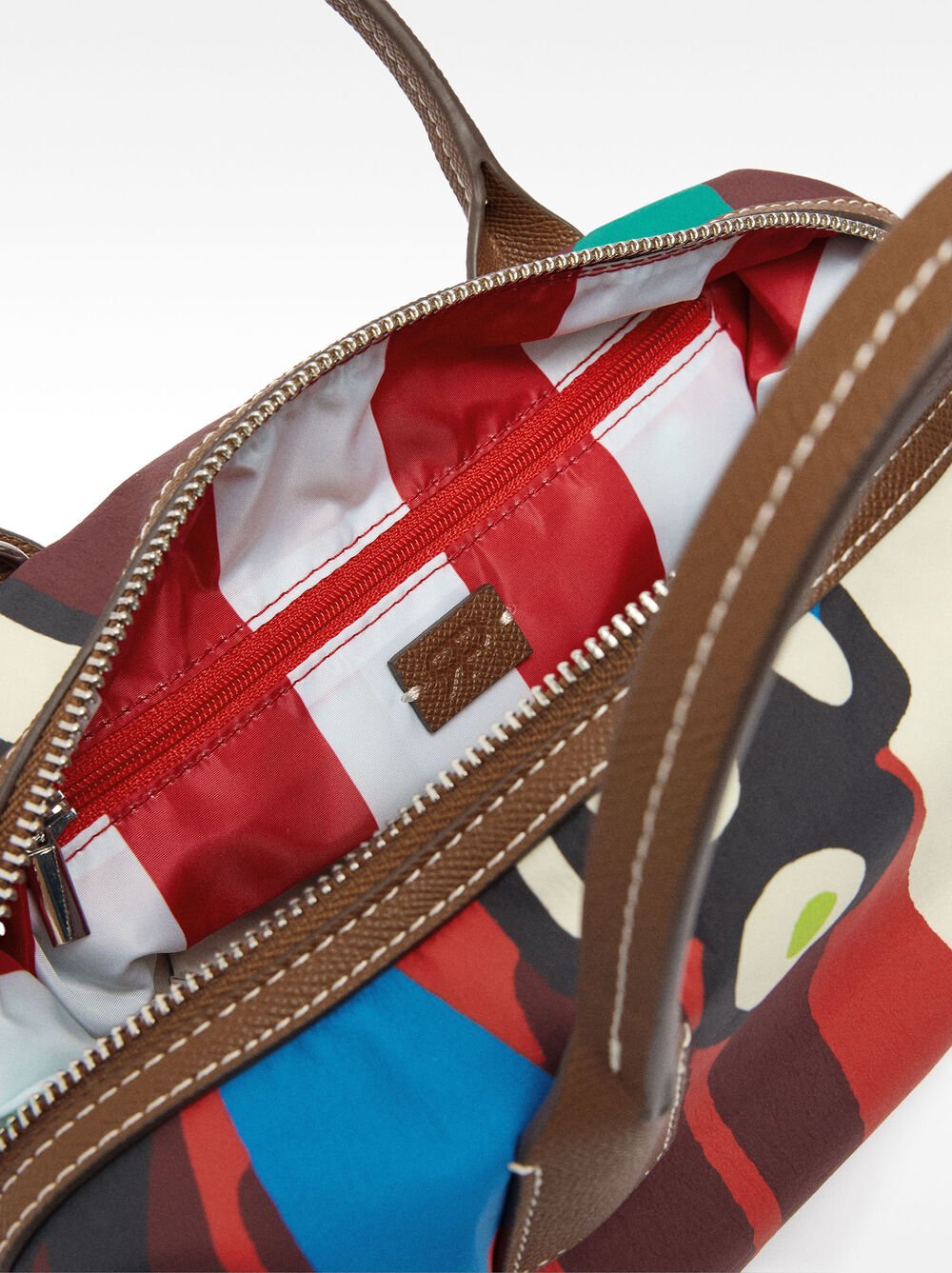 Printed nylon tote bag