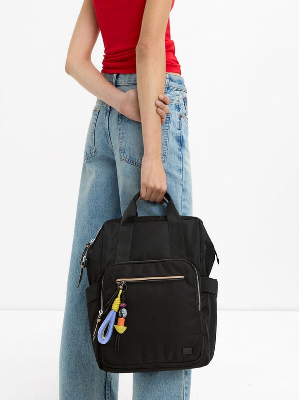 Nylon-effect backpack for 13" laptop