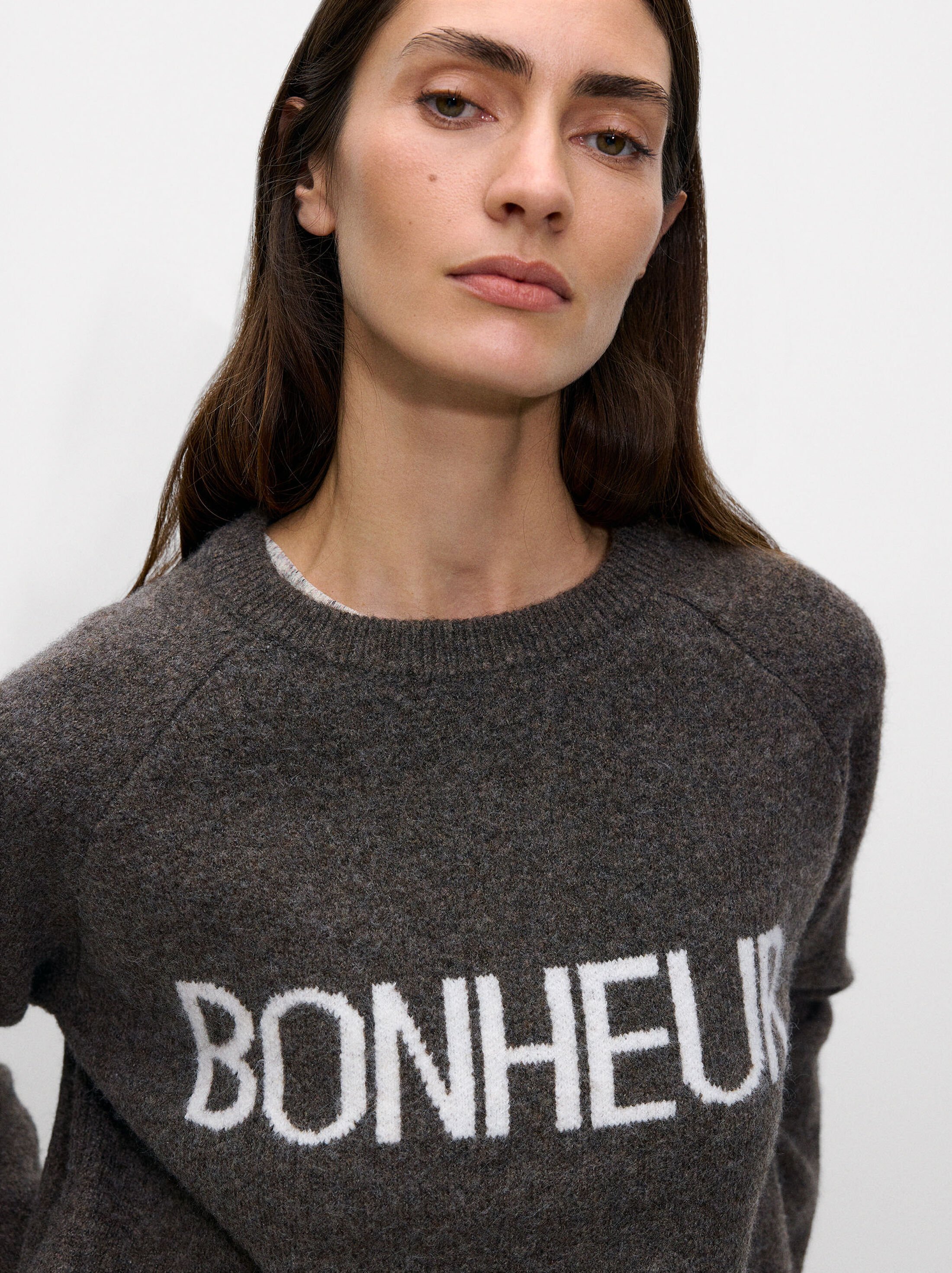 Jacquard knit sweater image number 4.0
