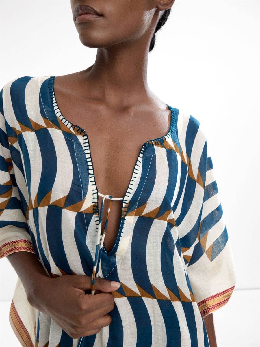 Printed kaftan 100% cotton