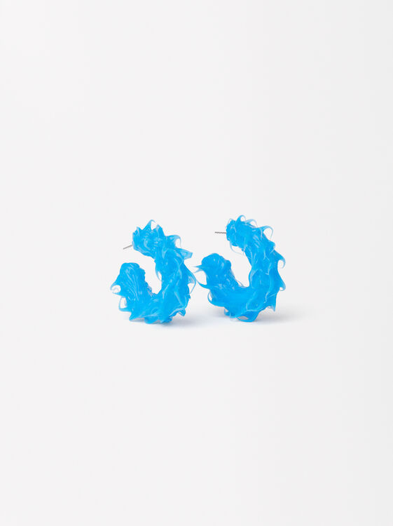Boucles D'Oreilles En Silicone, Bleu, hi-res