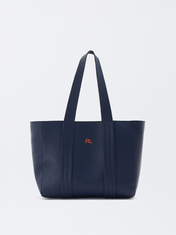 Personalized Everyday Tote Bag , Navy, hi-res