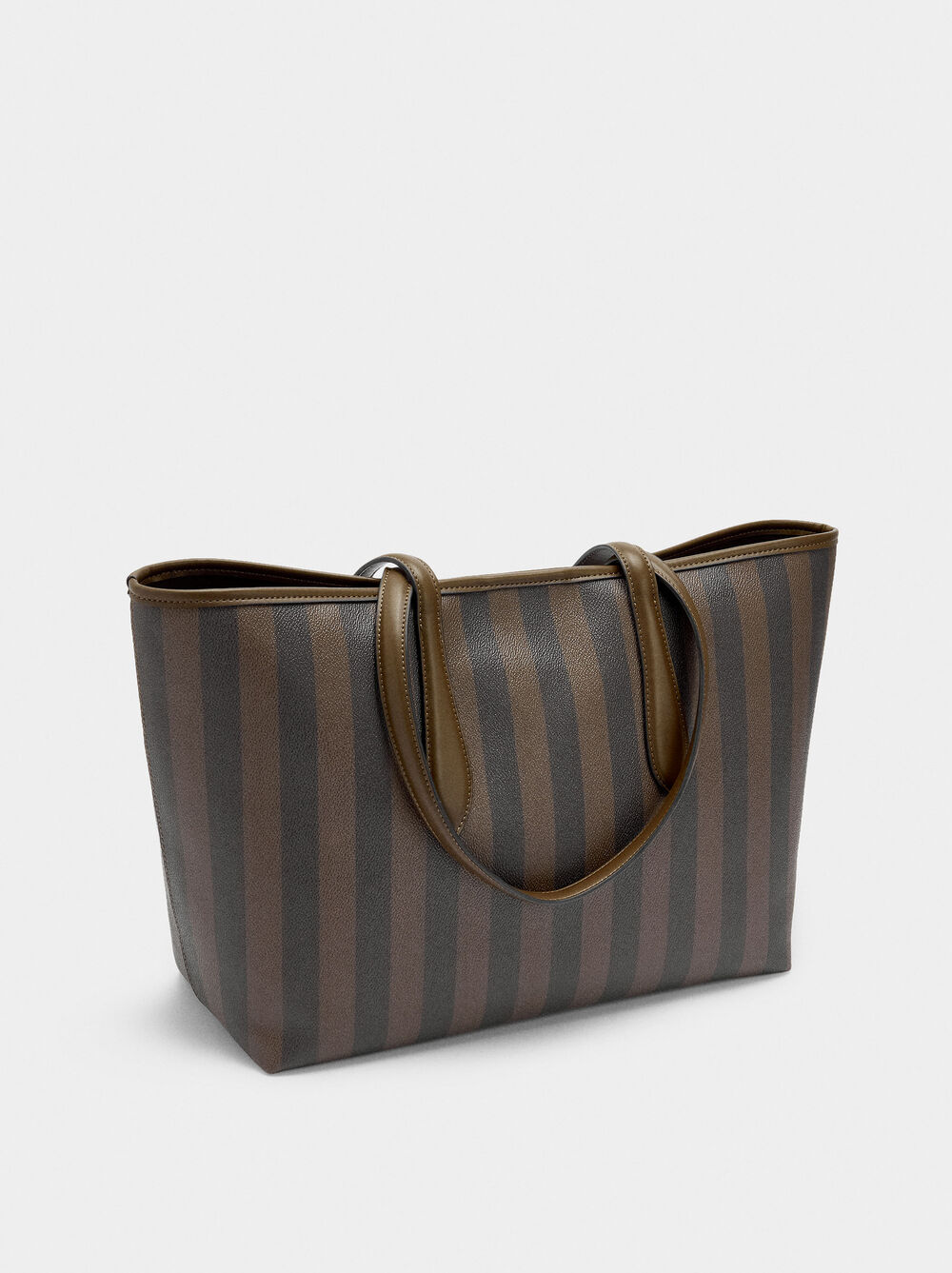 Mala shopper às riscas bolsa removível