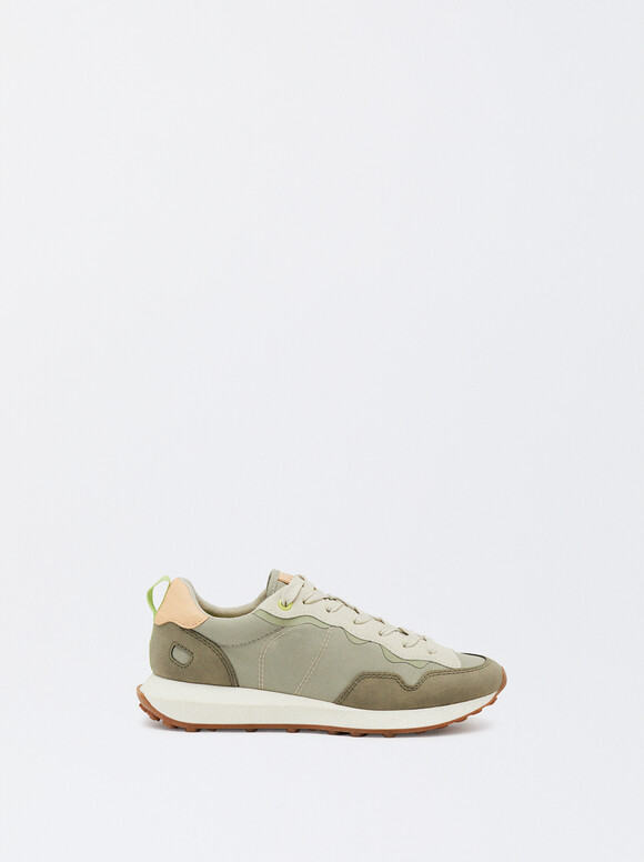 Contrast Trainers, Khaki, hi-res