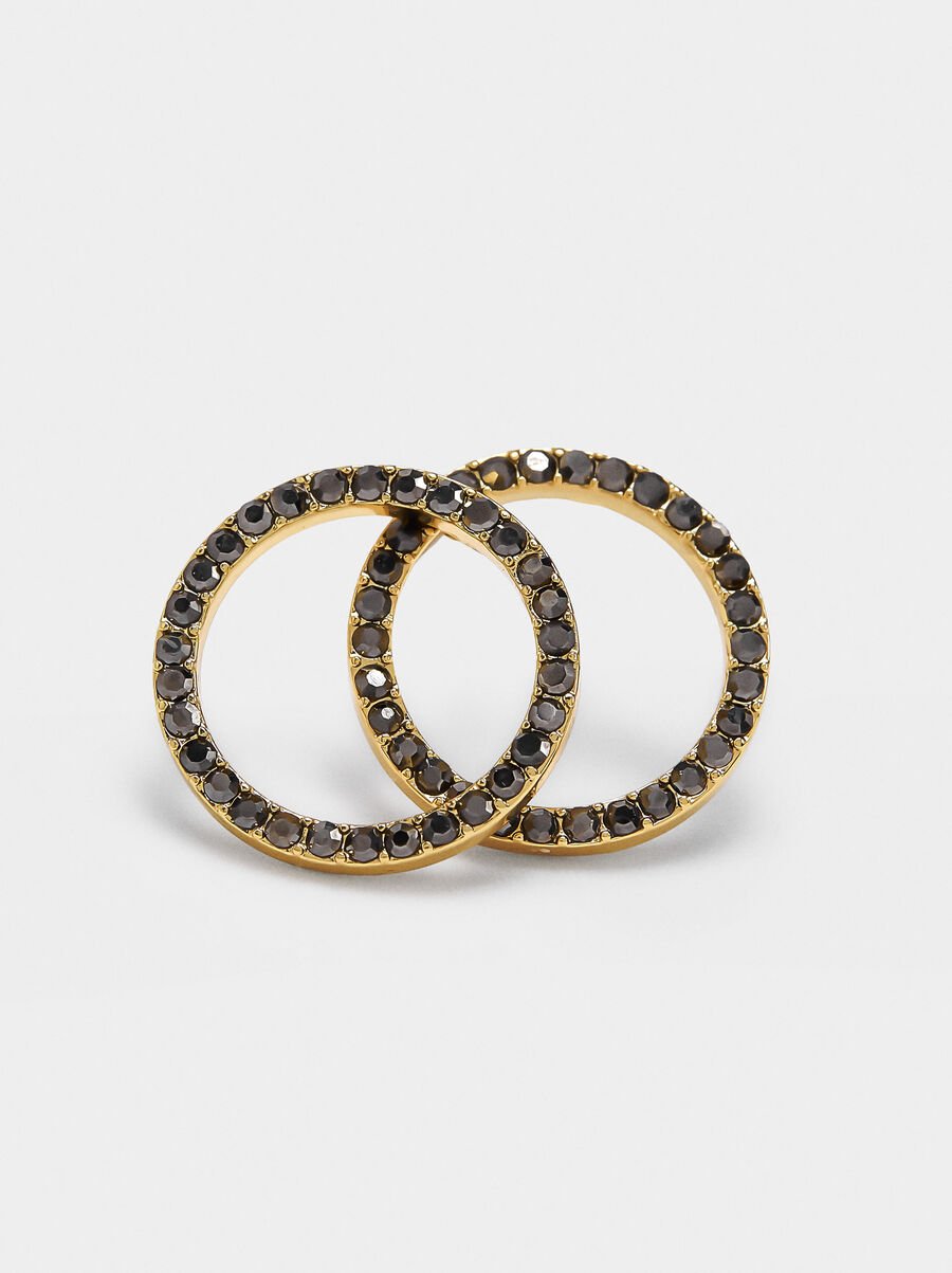 Hoop earrings with zirconia