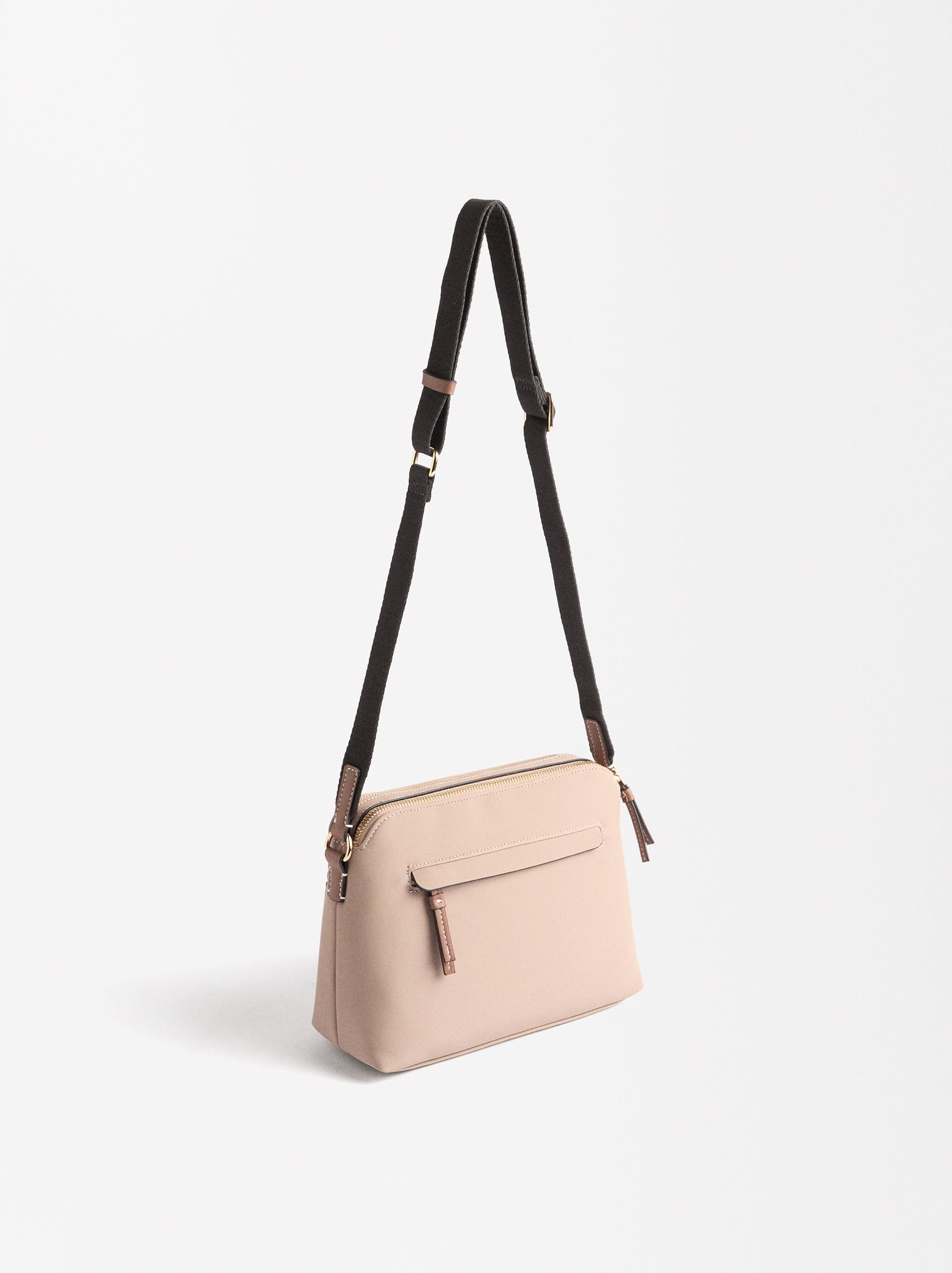 Nylon-effect crossbody bag Beige | Parfois