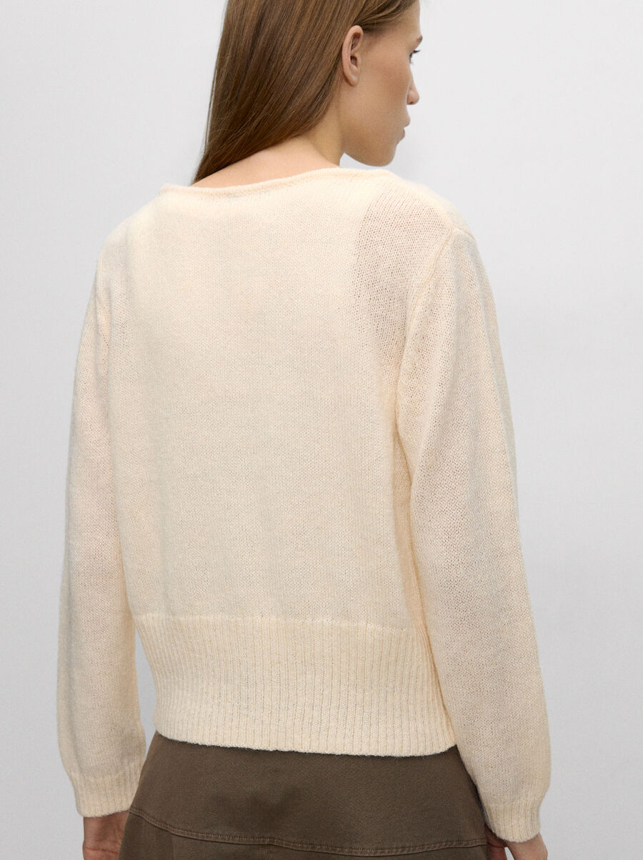 Cardigan en maille avec laine