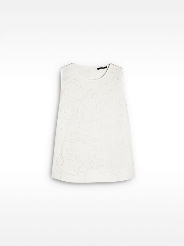 Top mit Stickereien 100% Baumwolle