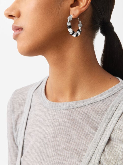 Hoop Earrings With Crystals