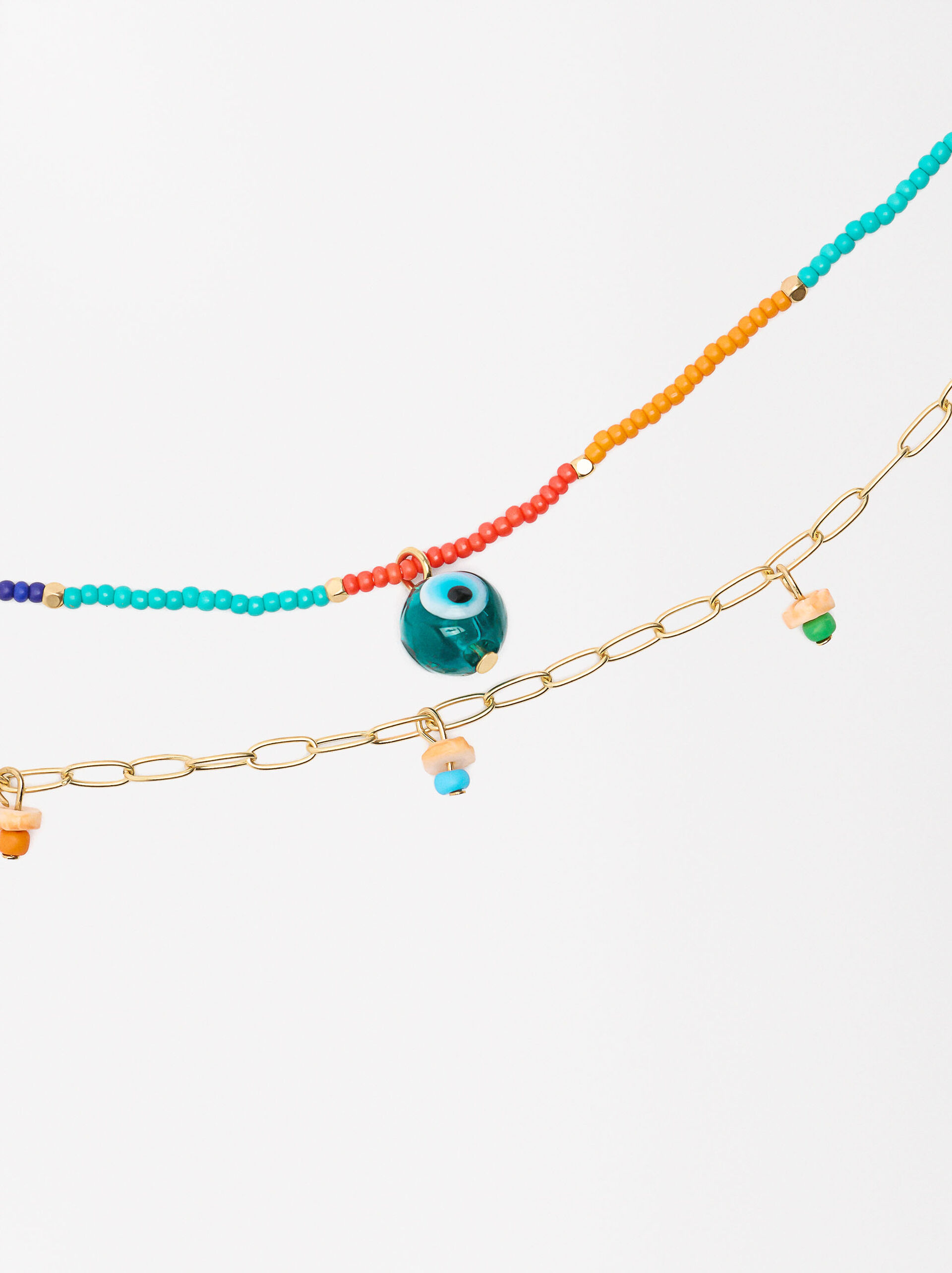 Double beaded ankle bracelet image number 1.0