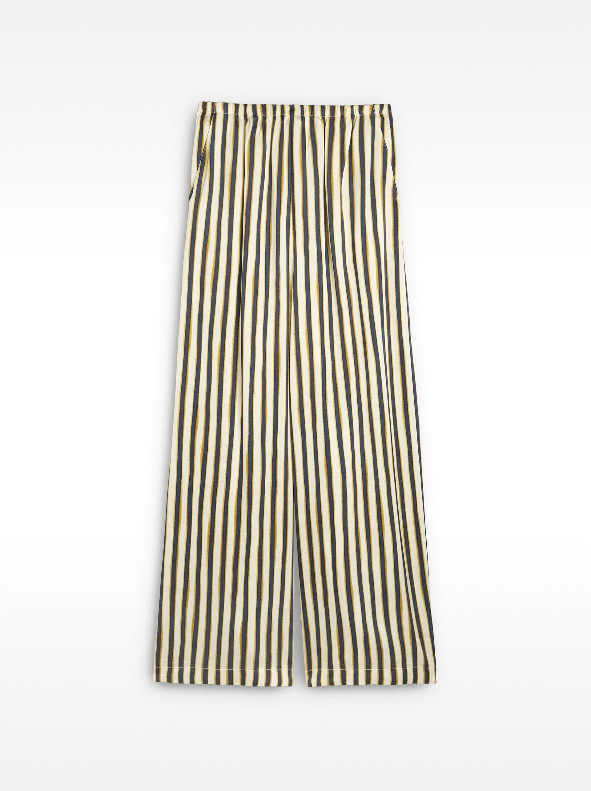 Striped trousers with elastic waistband image number 5.0