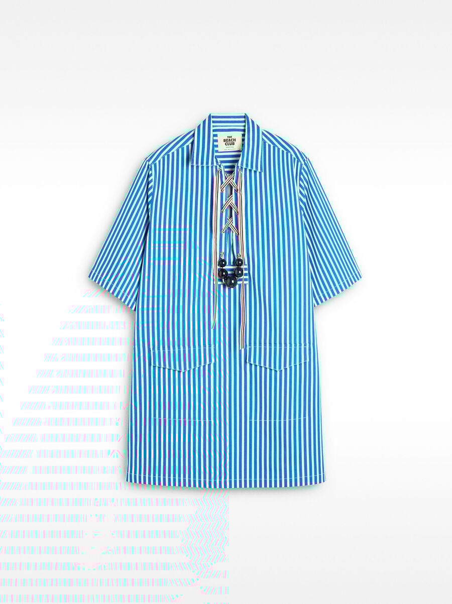 Striped shirtdress 100% cotton