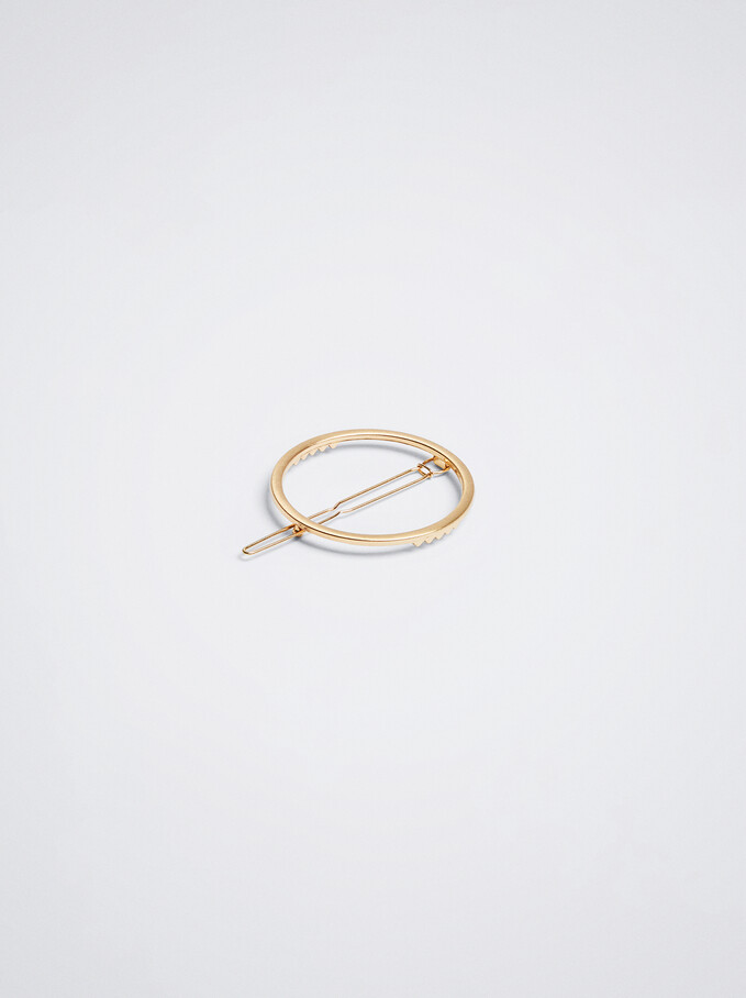 Golden Circular Pin Gold Woman Hair Accessories Parfois Com