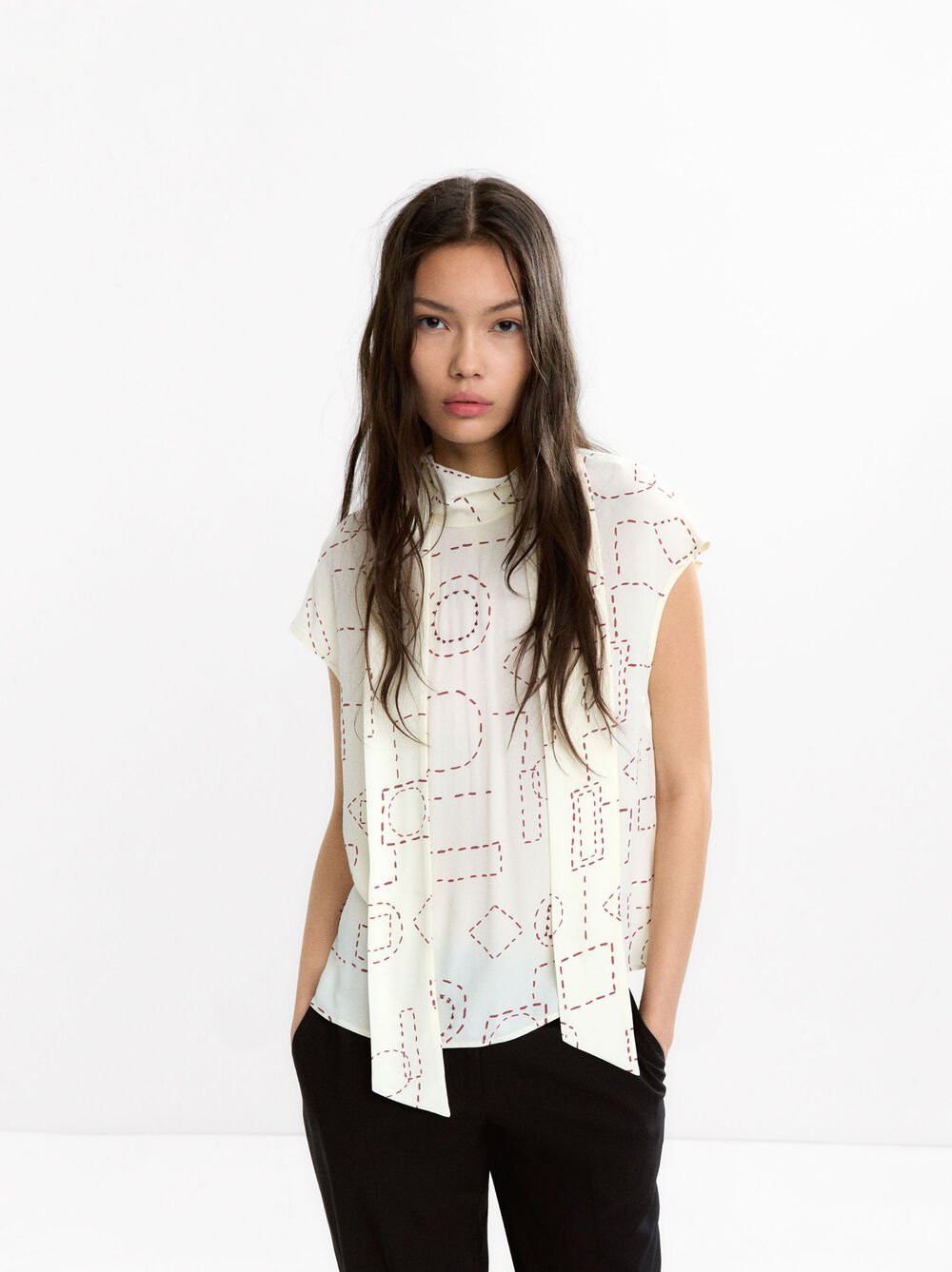 Top d'estampat de fulard