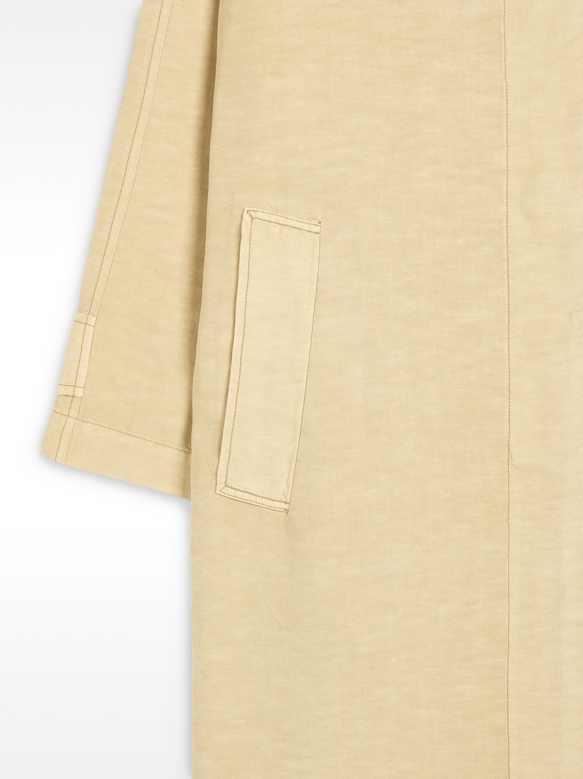 Trench coat with linen image number 6.0