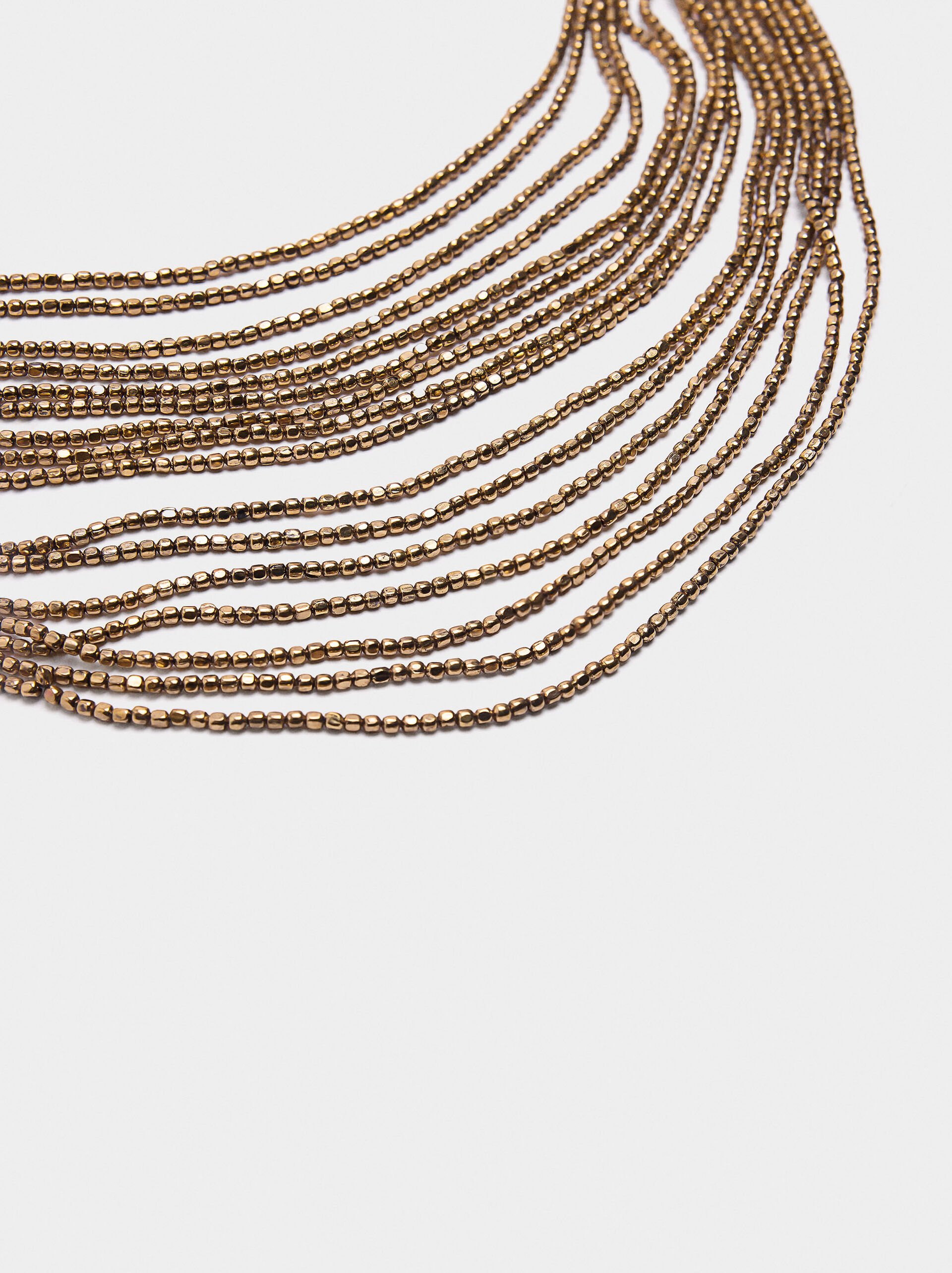 Long multi-collar glass beads image number 1.0