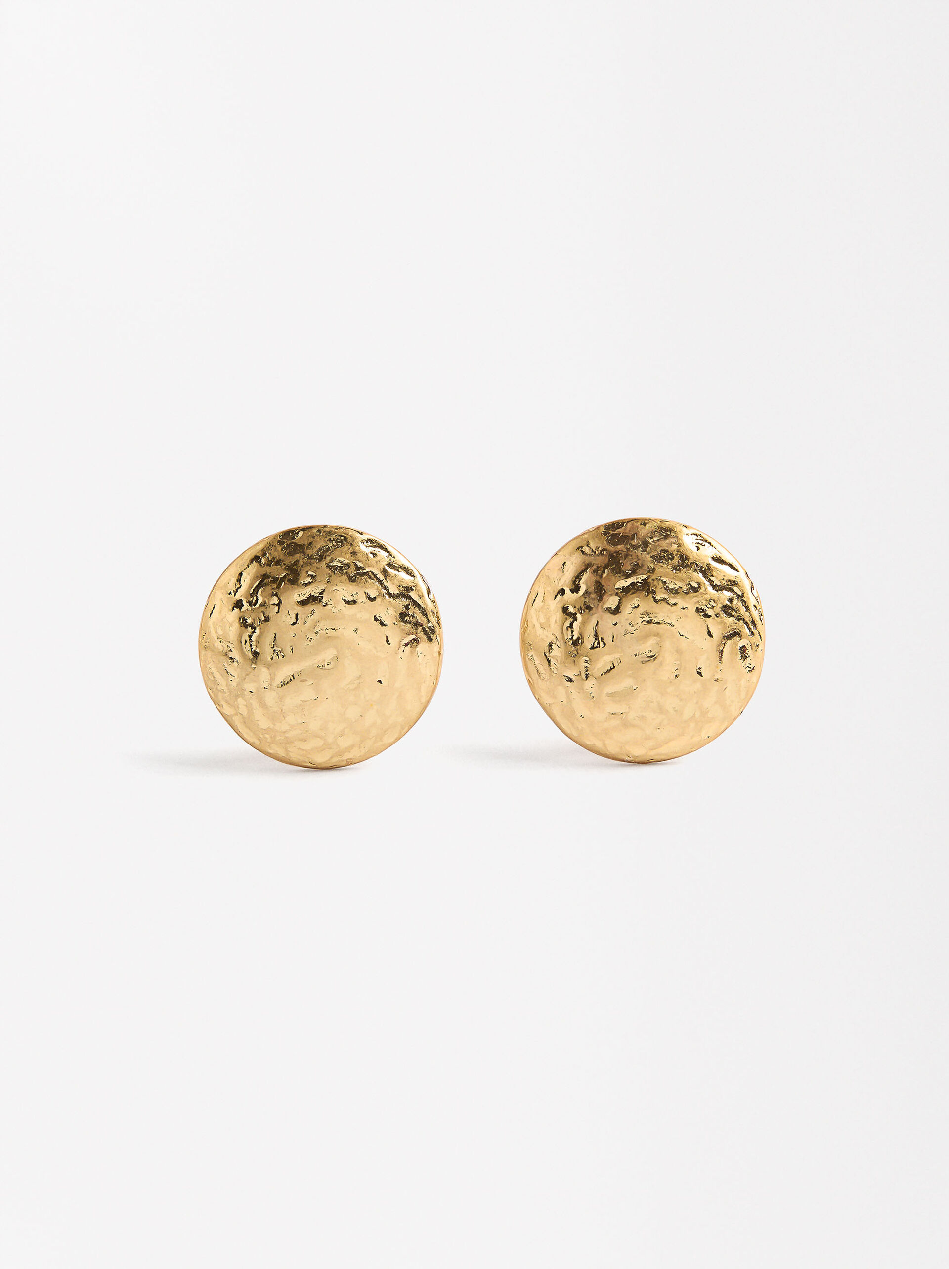 Round hammered effect earrings image number 0.0
