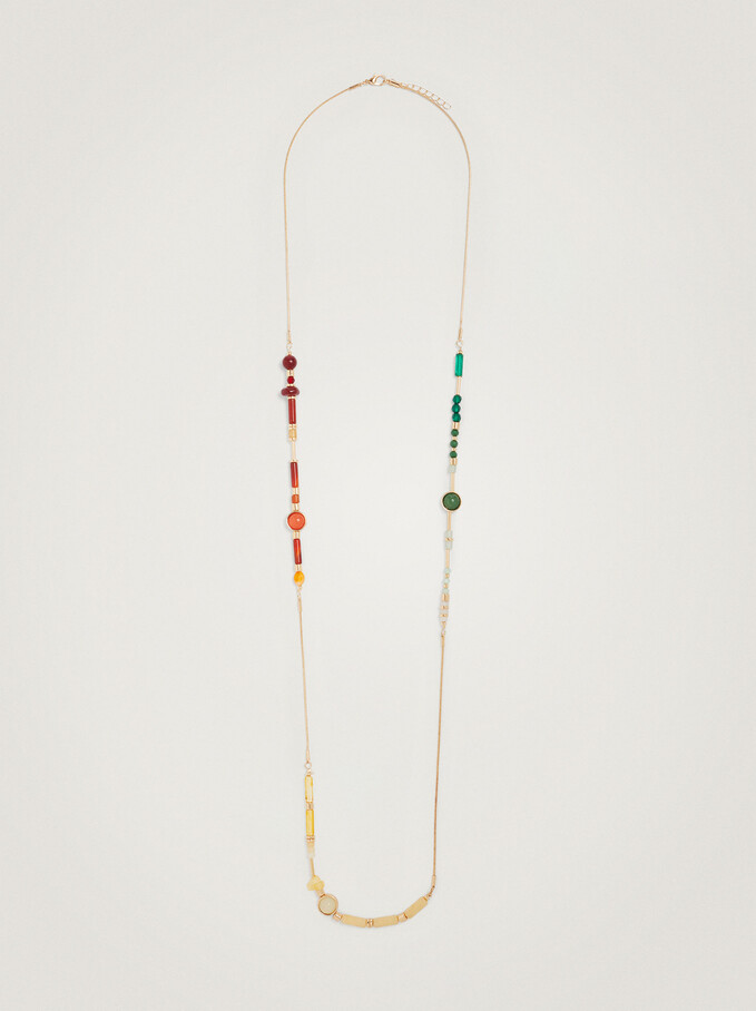 Necklace With Stone, Multicolor, hi-res
