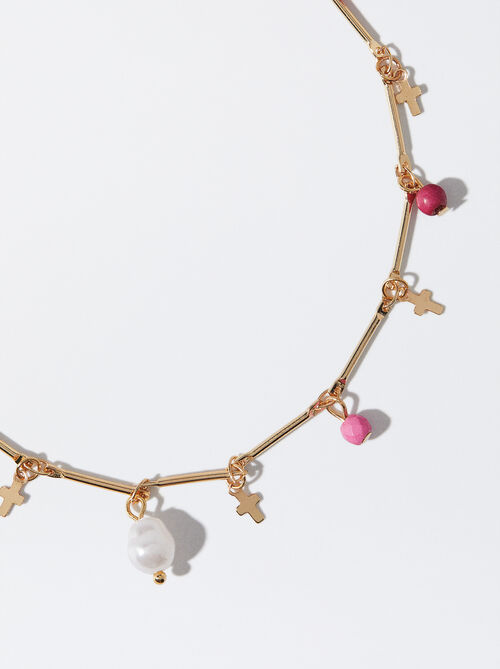 Anklet Bracelet With Stone And Charms