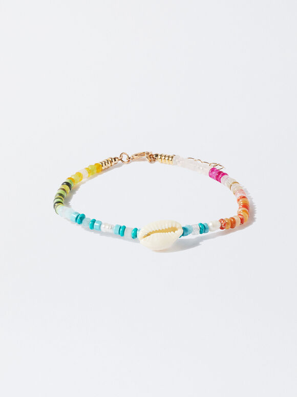 Seashell Anklet, Multicolor, hi-res
