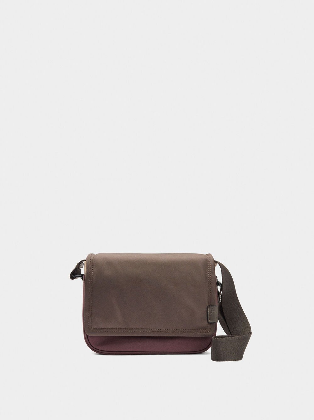 Nylon colour block crossbody bag