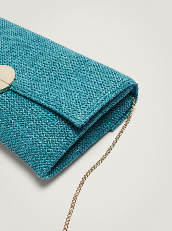Interlaced Handbag, Blue, hi-res