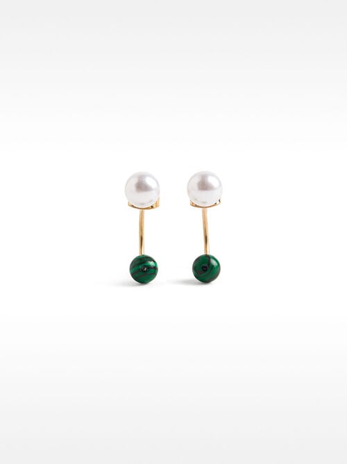 Pendientes de arco con piedra