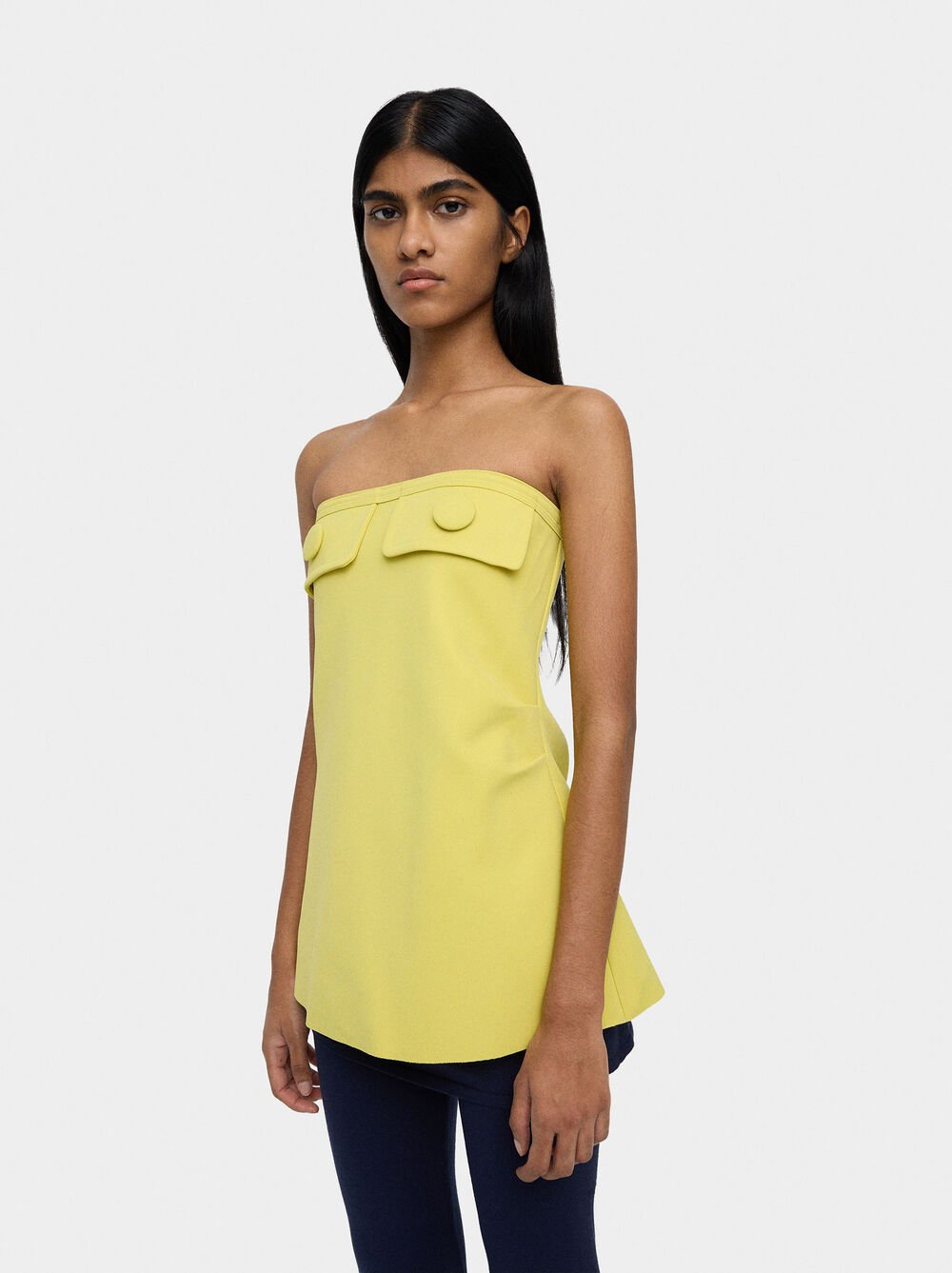 Caicai top with lapels