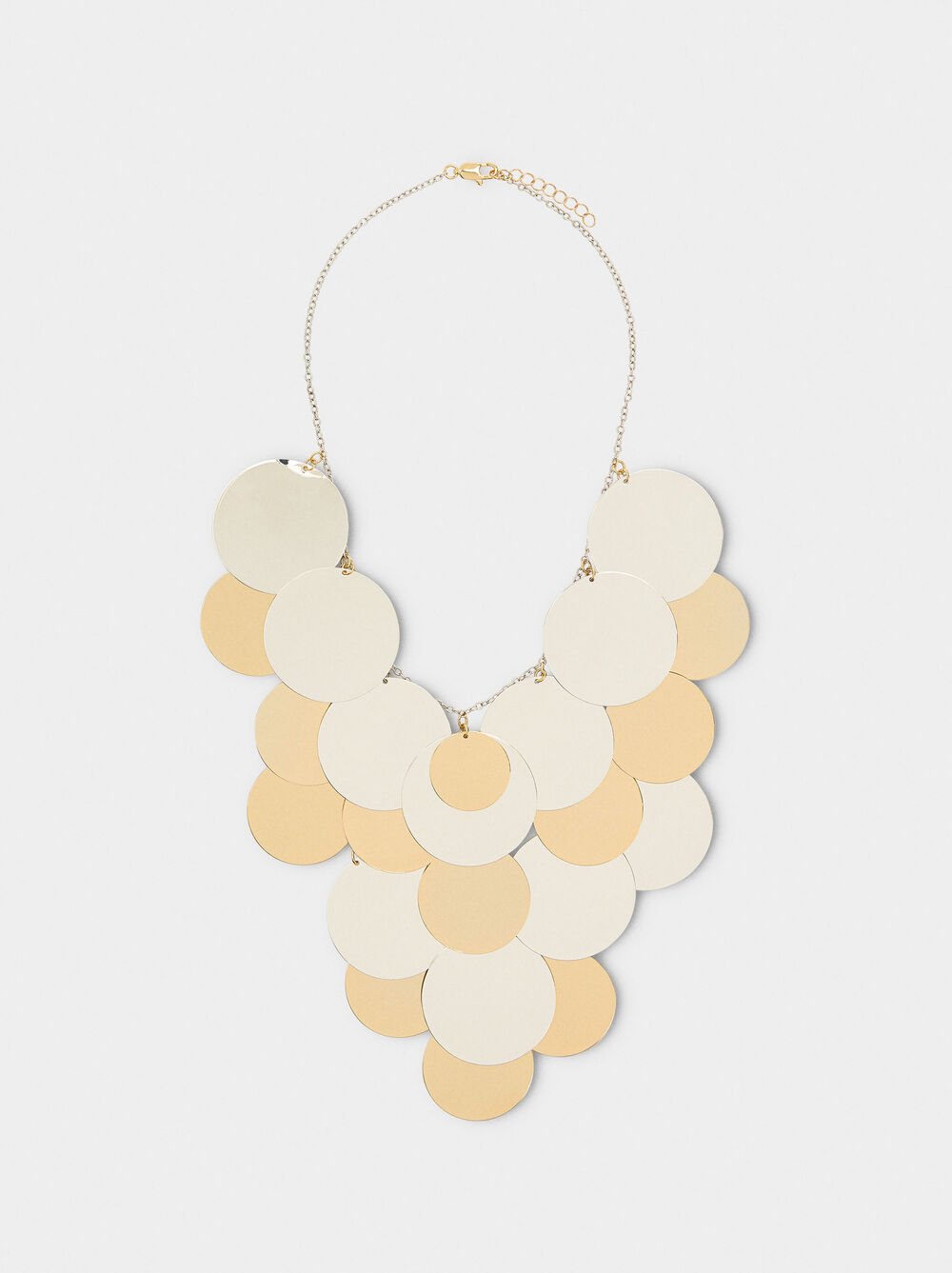 Bicolor multicircle necklace