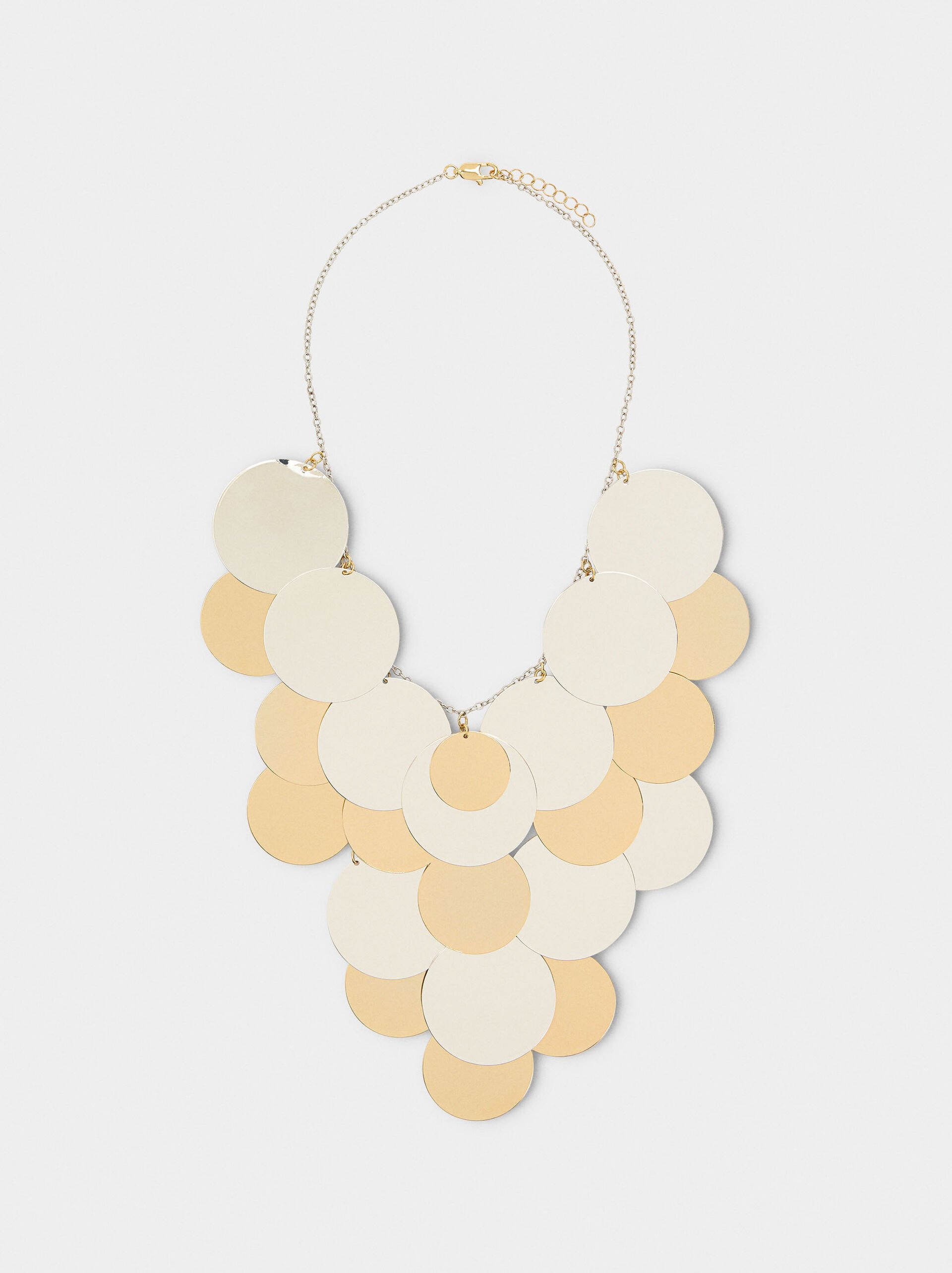 Bicolor multicircle necklace image number 0.0