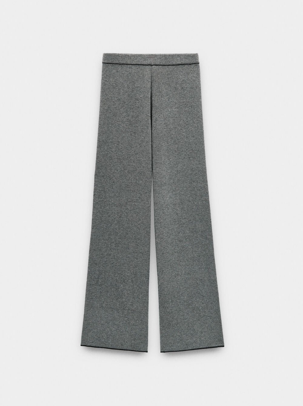 Knit trousers with elastic waist