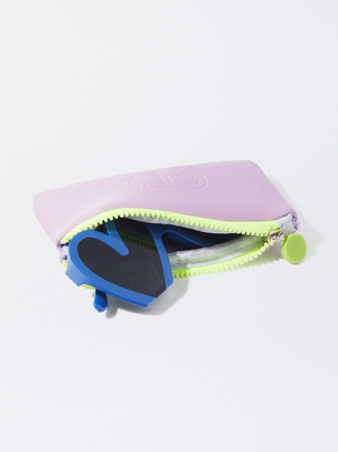Online Exclusive - Heart Sunglasses, Blue, hi-res