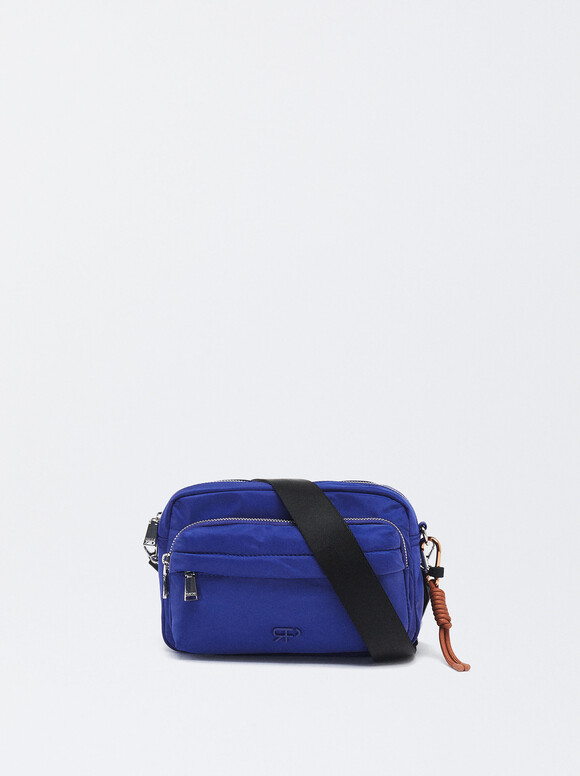 Nylon Crossbody Bag, Blue, hi-res