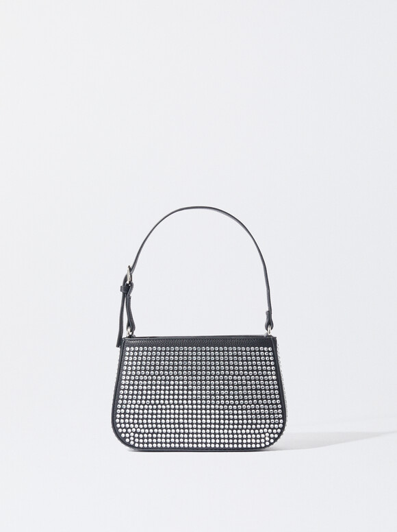 Online Exclusive - Party Bag With Strass, Black, hi-res
