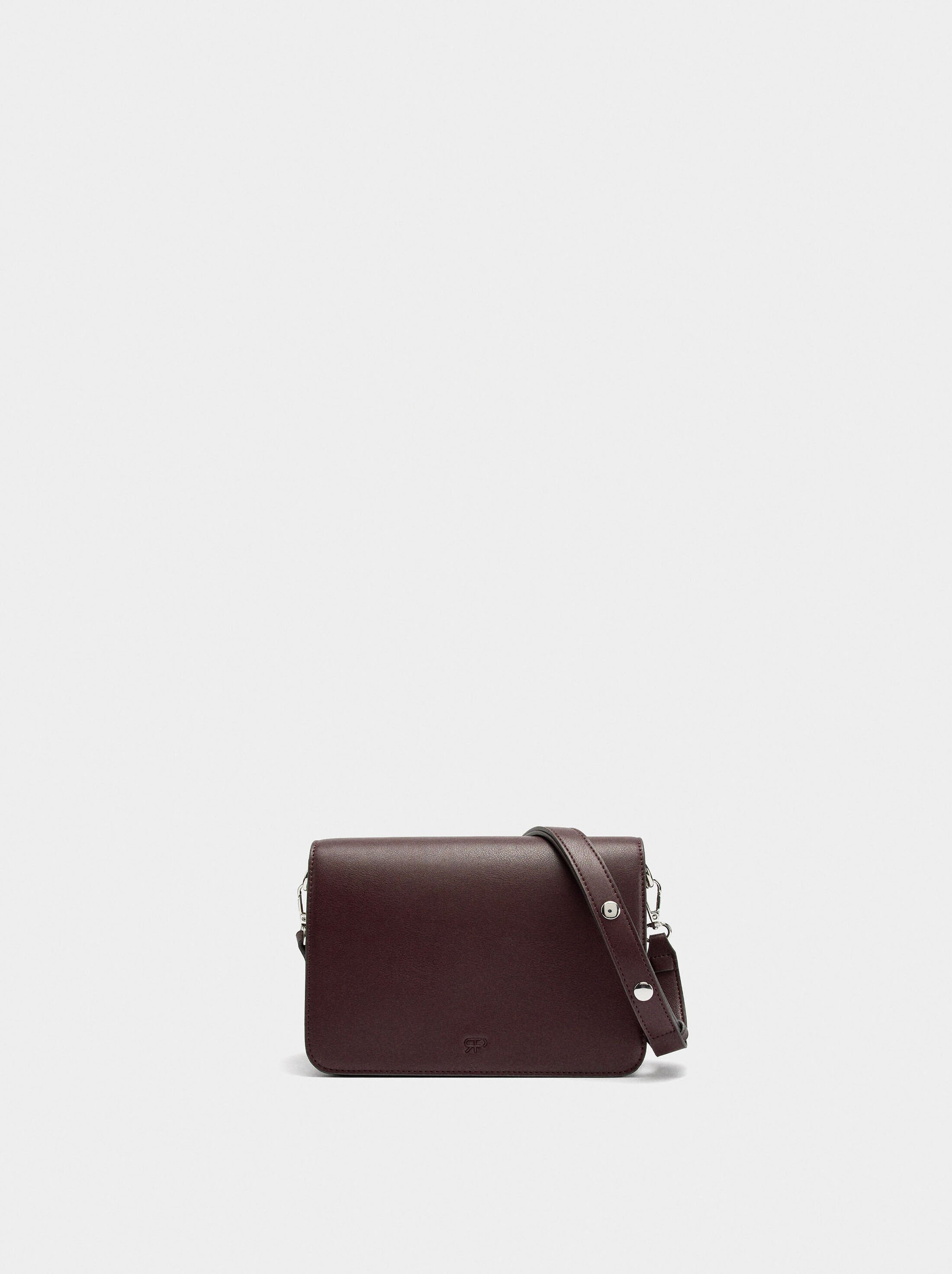 Plain crossbody bag with flap image number 0.0