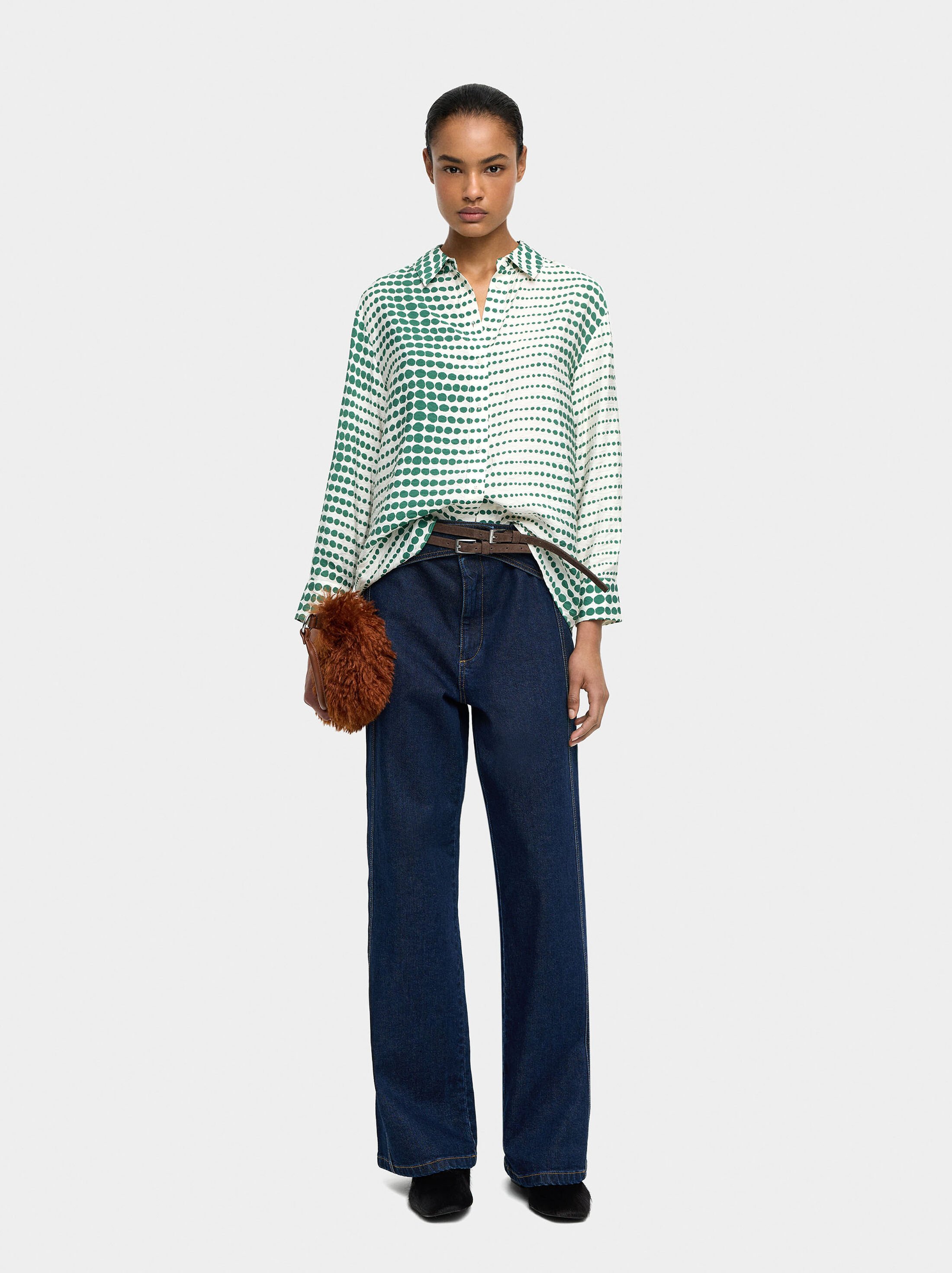 Printed fluid shirt image number 0.0