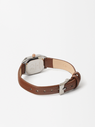Personalized Square Case Watch, Camel, hi-res