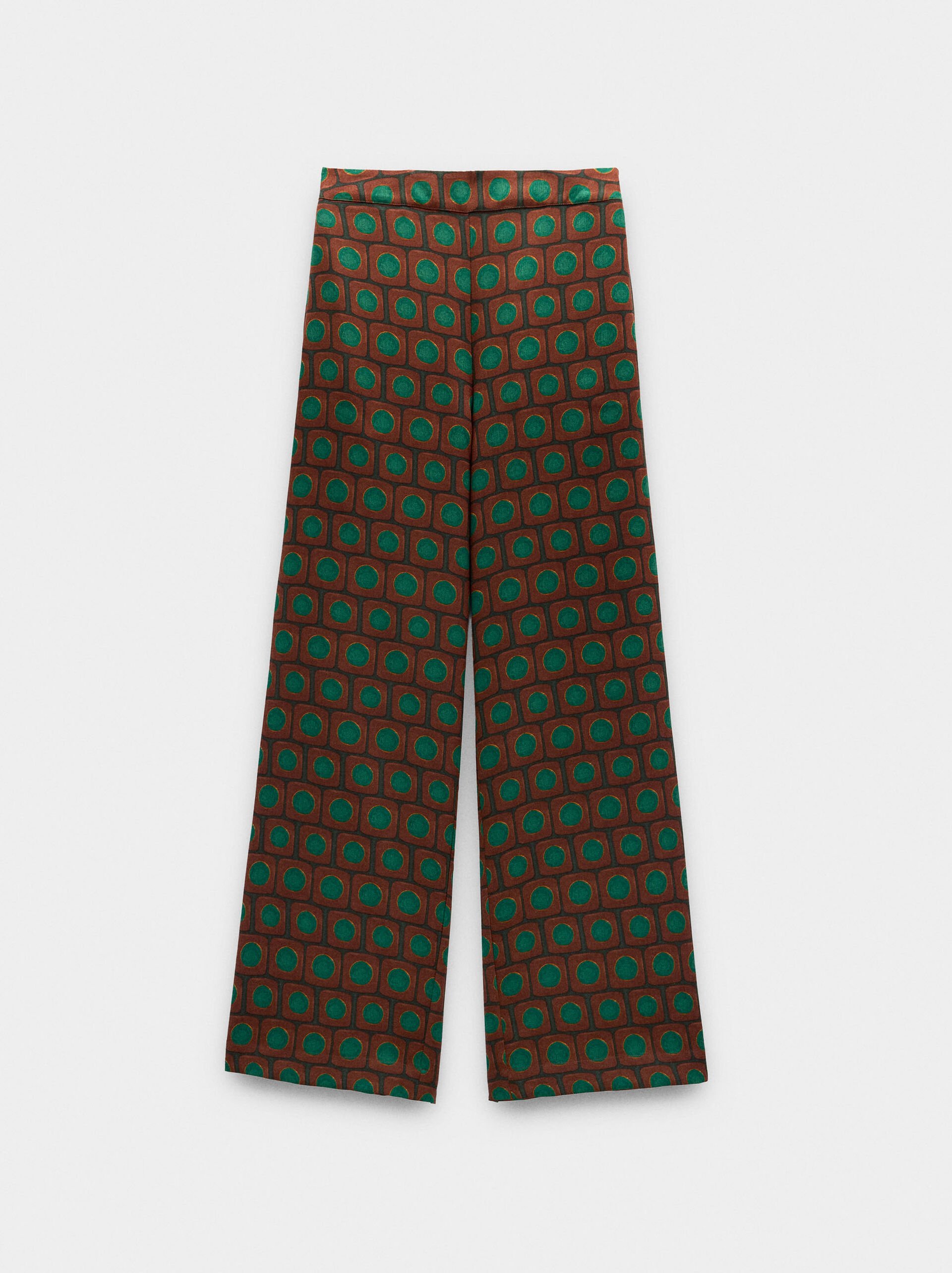 Printed trousers with 100% cotton image number 4.0