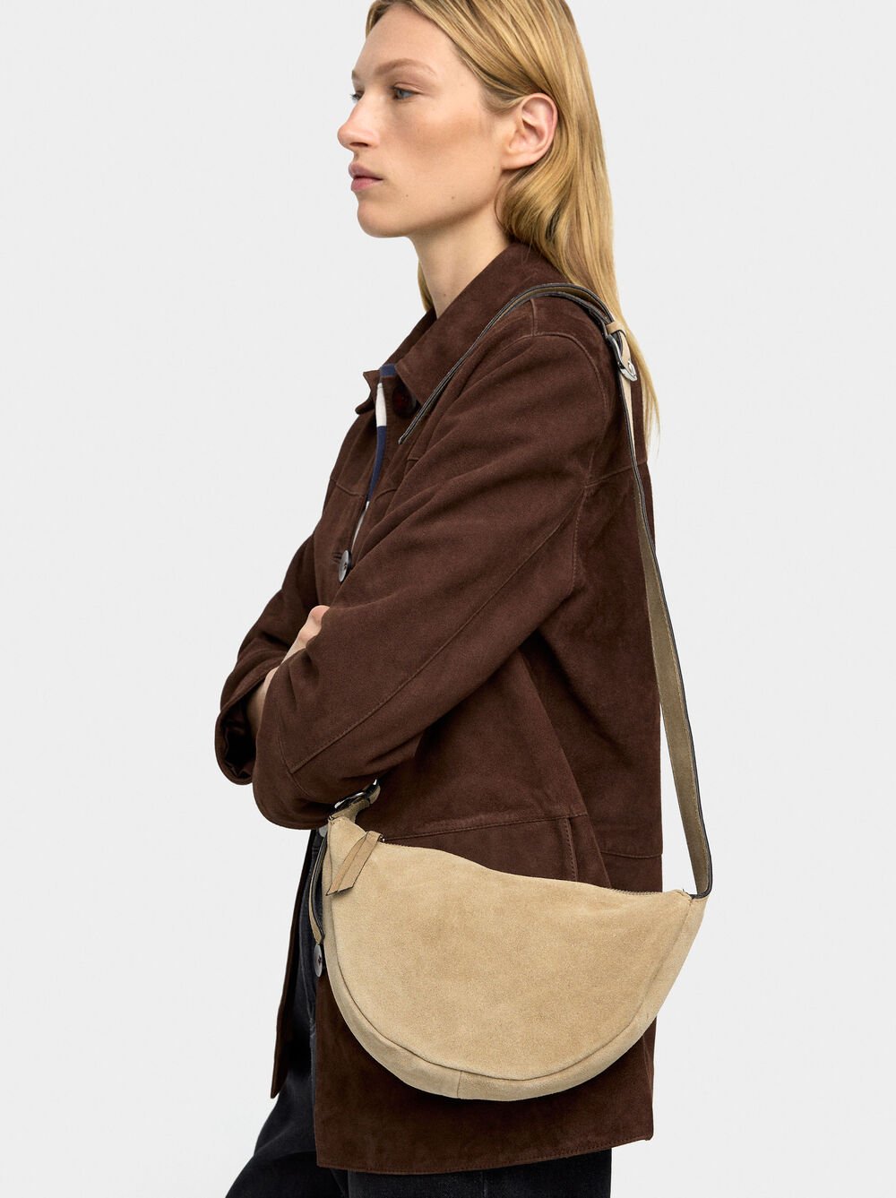 Leather hobo bag