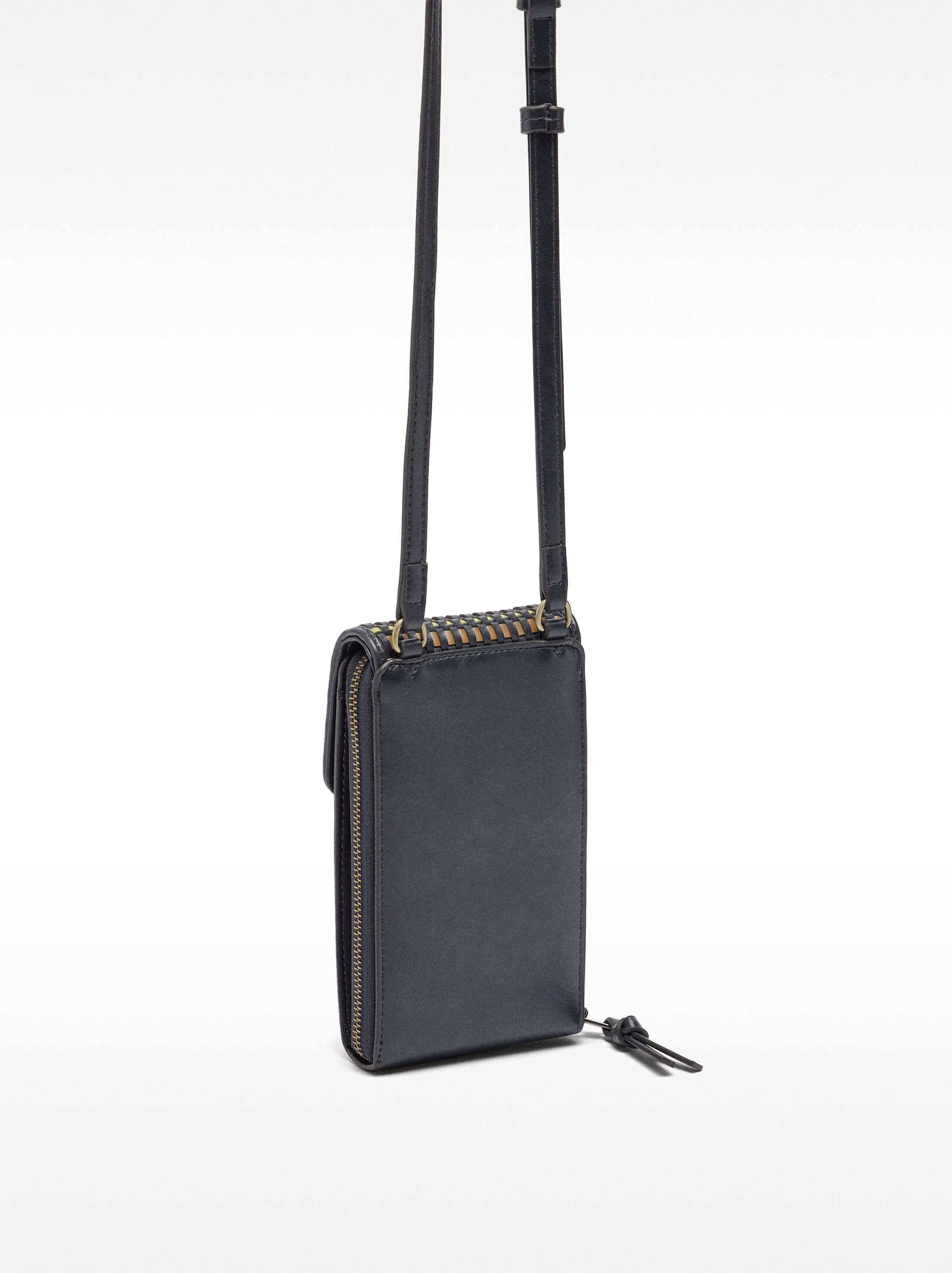 Braided multicolor mobile phone bag image number 2.0