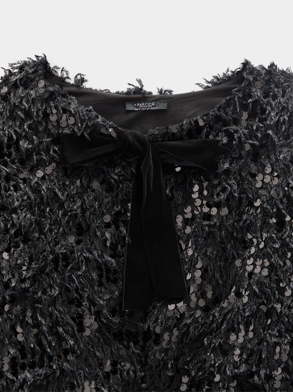 Voluminöser Cardigan mit Pailletten