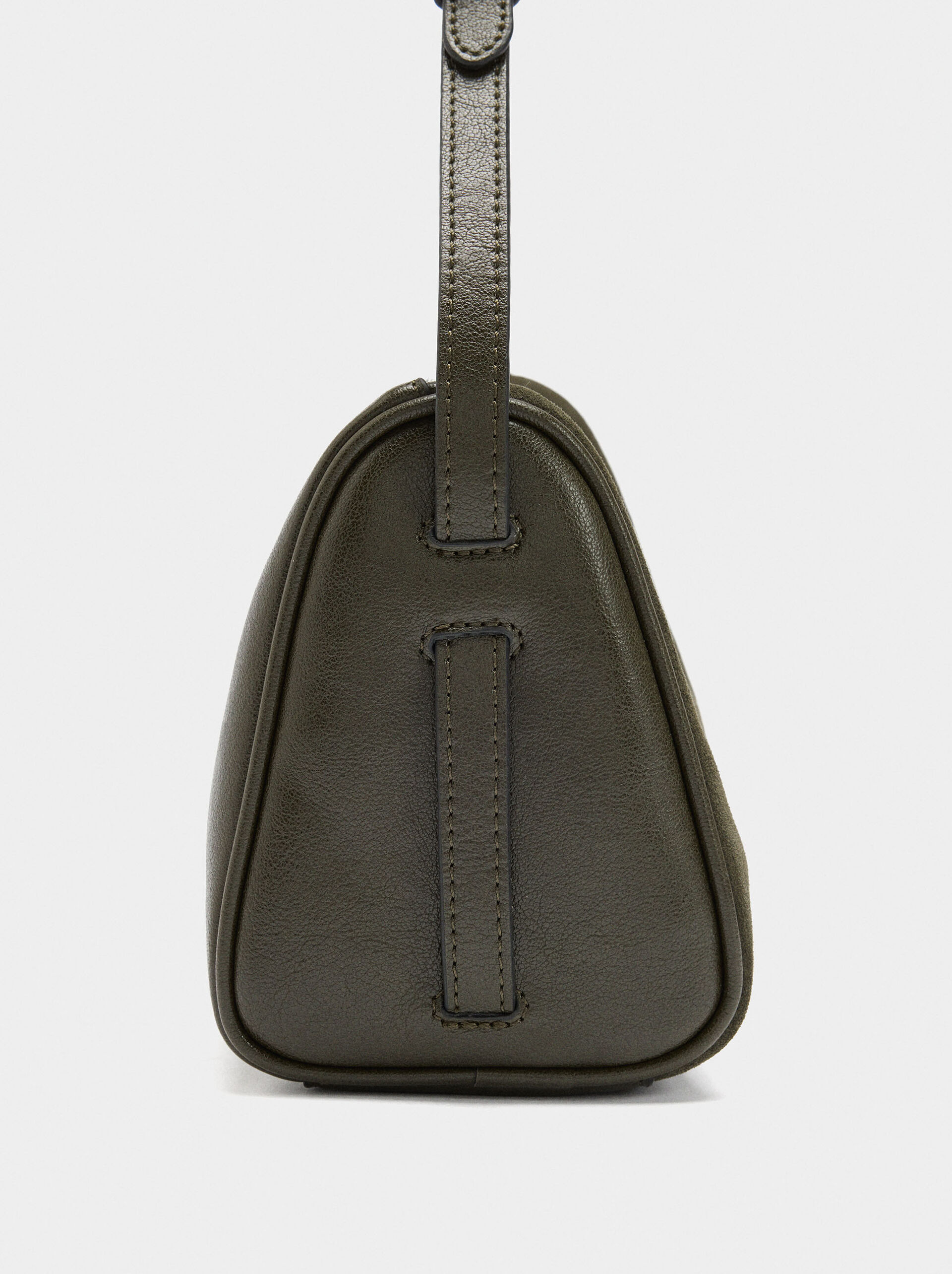 Bolso bandolera con detalles de piel image number 2.0