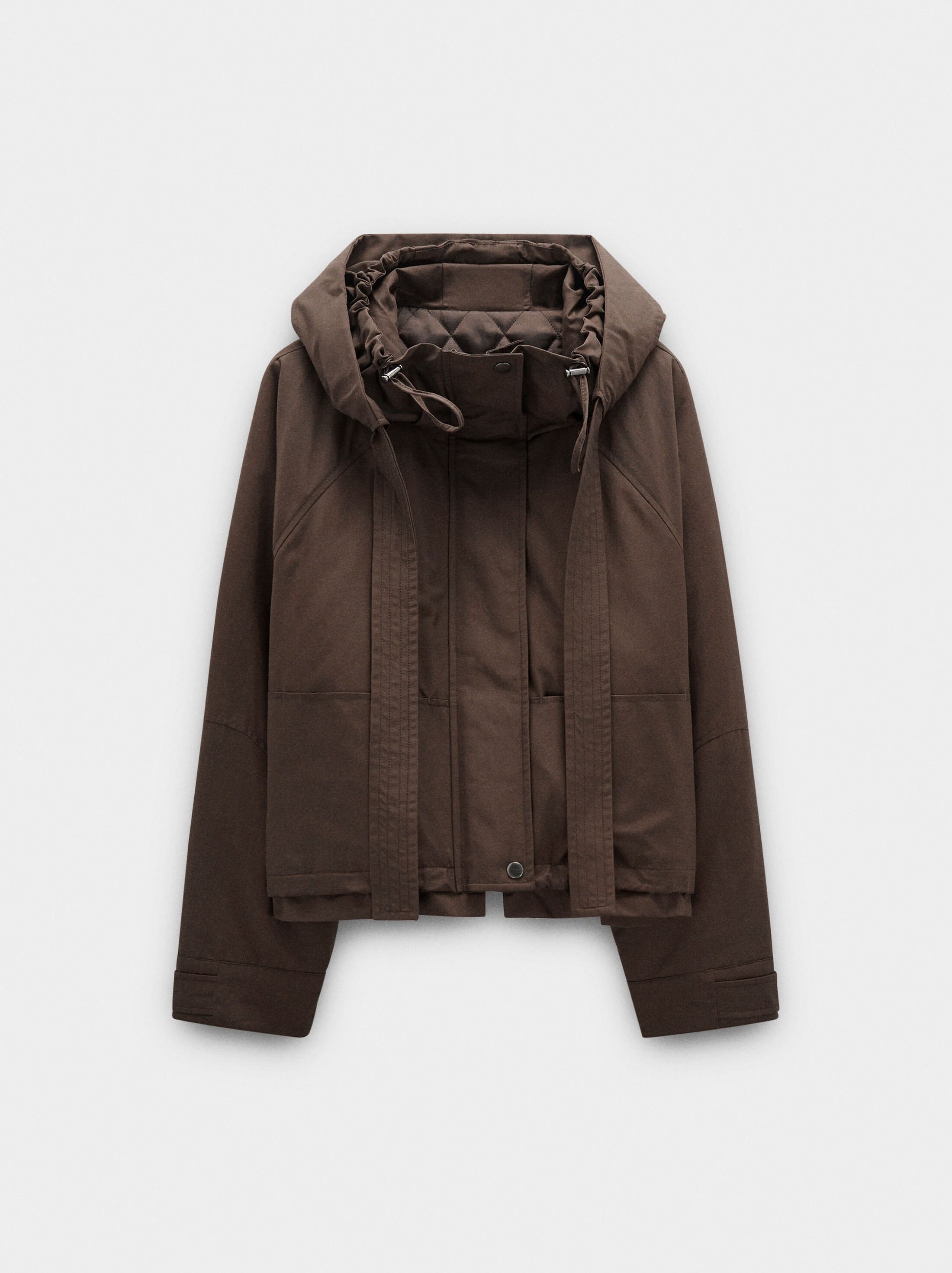 Jacket with hood water repellent image number 5.0