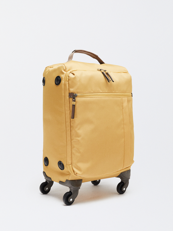 Nylon Suitcase, Mustard, hi-res