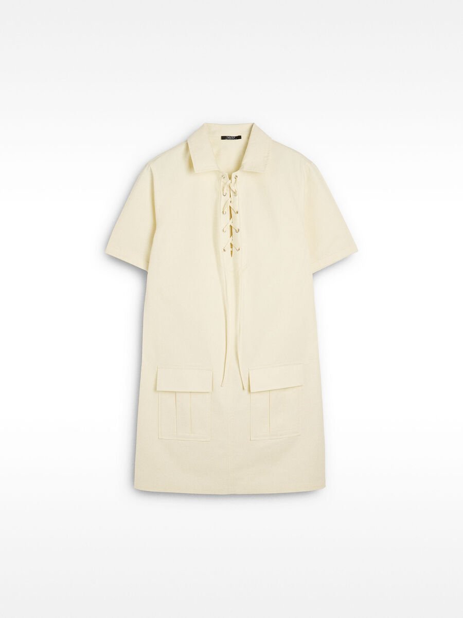 Shirt dress with pockets 100% cotton