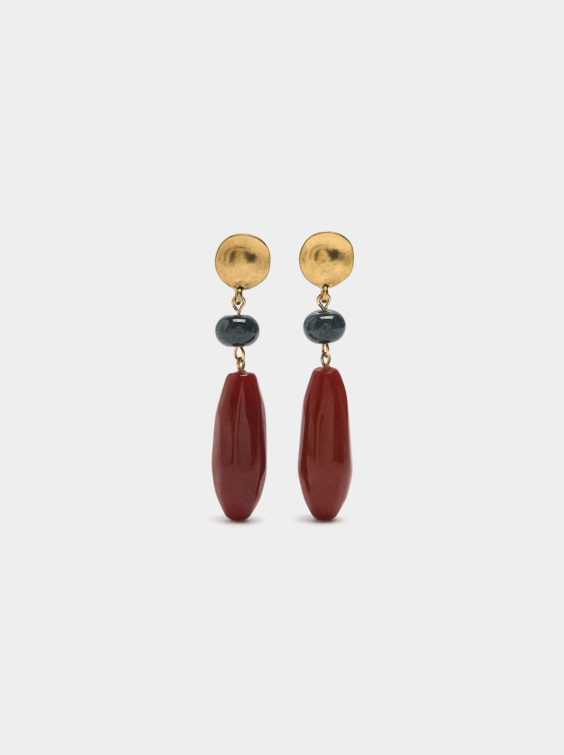 Long earrings with stones image number 0.0